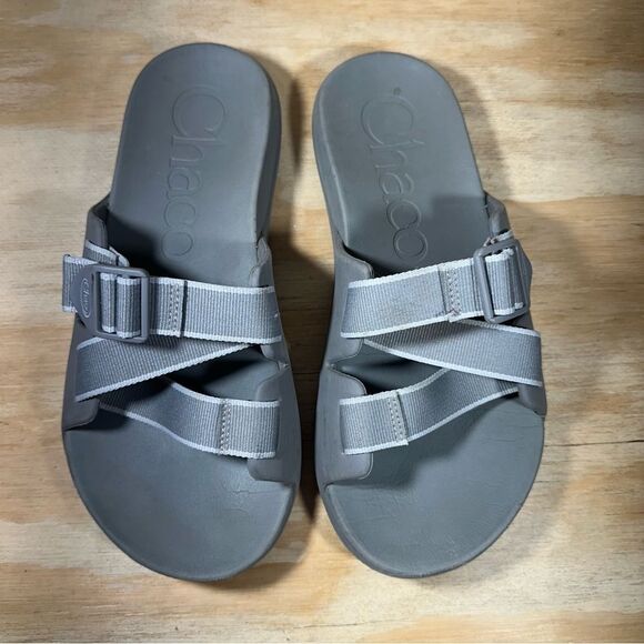 Chaco Gray Slide Sandals Men’s Size 9